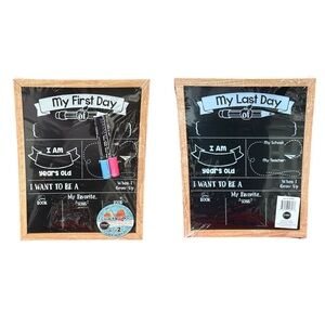 Loddie Doddie First & Last Day of School Sign Board 11 x 14 in Light Wood